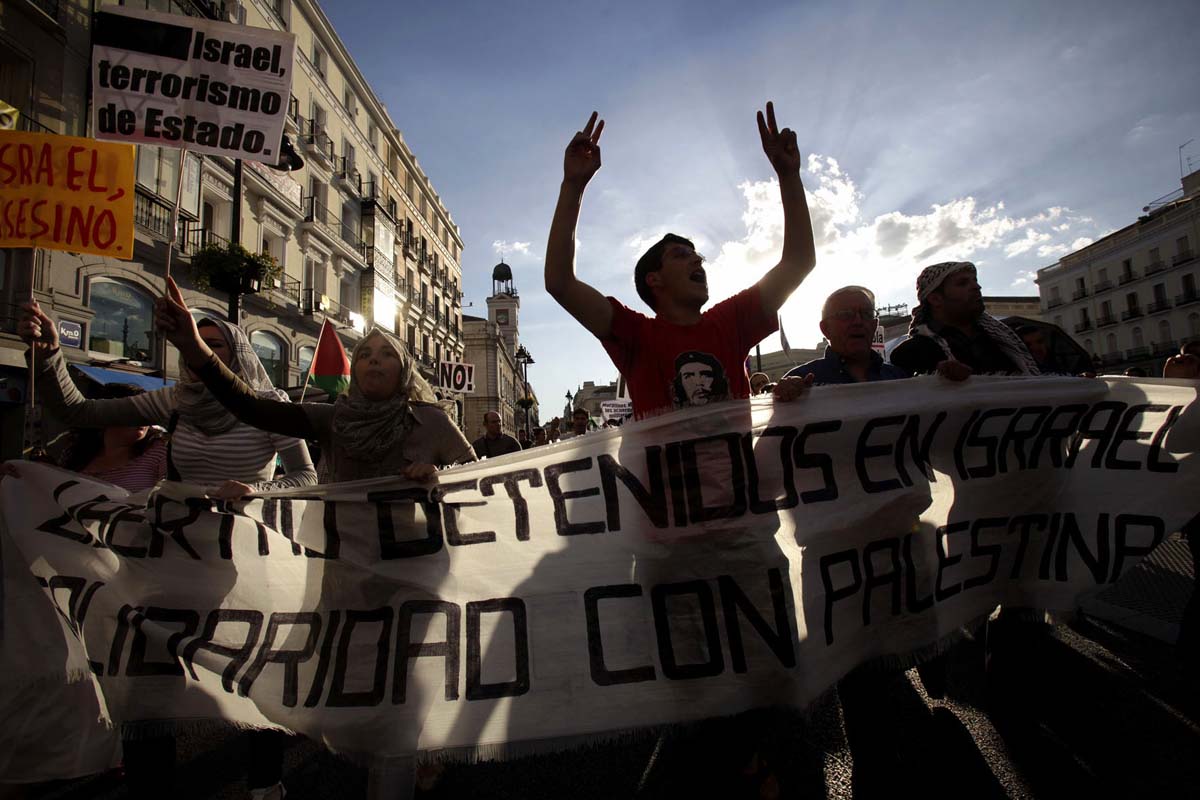 Manifestacion Contra Ataques a la Flotilla de la Libertad: 