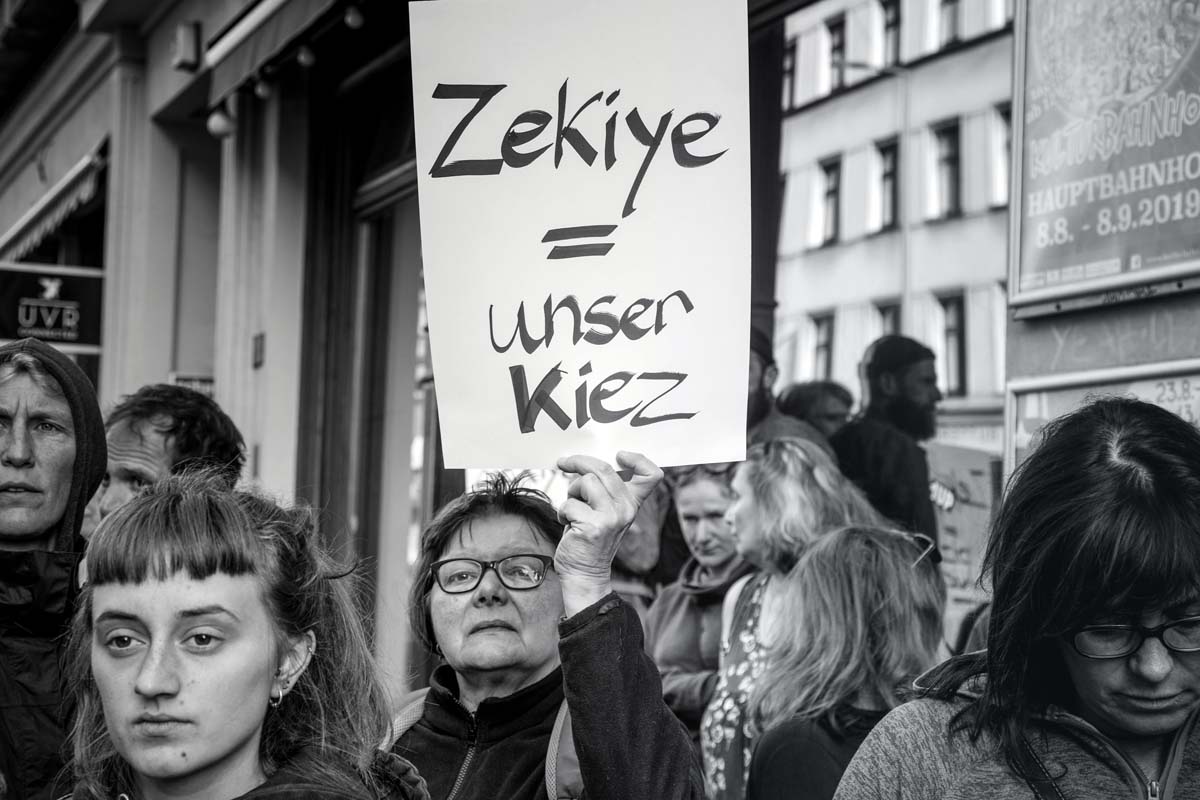 Protest gegen die Zwangsräumung am 14. August 2019: 