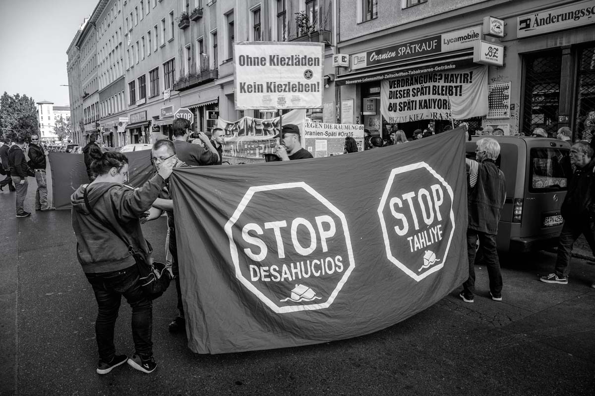 Protest gegen die Zwangsräumung am 14. August 2019: 