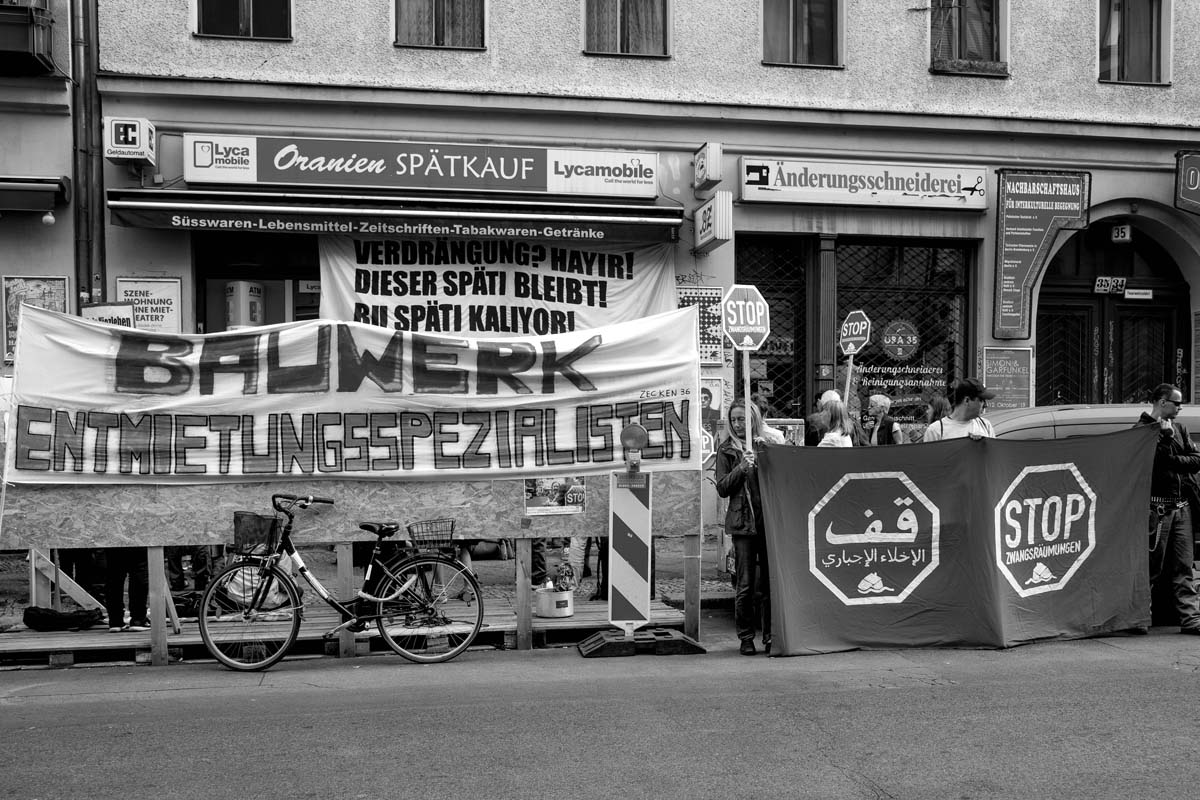 Protest gegen die Zwangsräumung am 14. August 2019: 