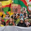 19.10.2019, Hamburg, Demo gegen Überfall der Türkei auf Rojava/Syrien:    