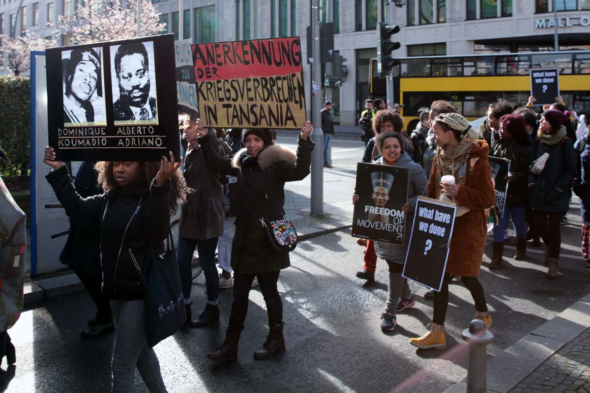 14. Gedenkmarsch zu Ehren der afrikanischen Opfer von Versklavung, Kolonialismus und Rassismus, Berlin 29.02.2020: Array