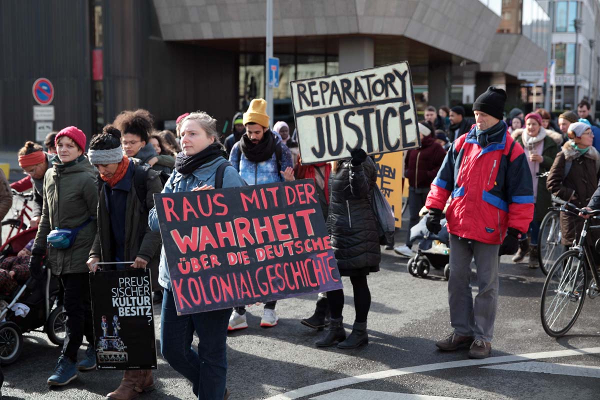 14. Gedenkmarsch zu Ehren der afrikanischen Opfer von Versklavung, Kolonialismus und Rassismus, Berlin 29.02.2020: Array