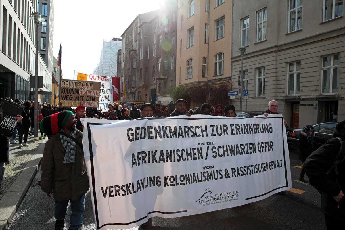 14. Gedenkmarsch zu Ehren der afrikanischen Opfer von Versklavung, Kolonialismus und Rassismus, Berlin 29.02.2020: Array