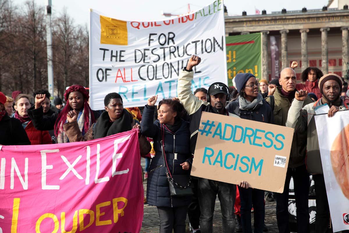 14. Gedenkmarsch zu Ehren der afrikanischen Opfer von Versklavung, Kolonialismus und Rassismus, Berlin 29.02.2020: Array