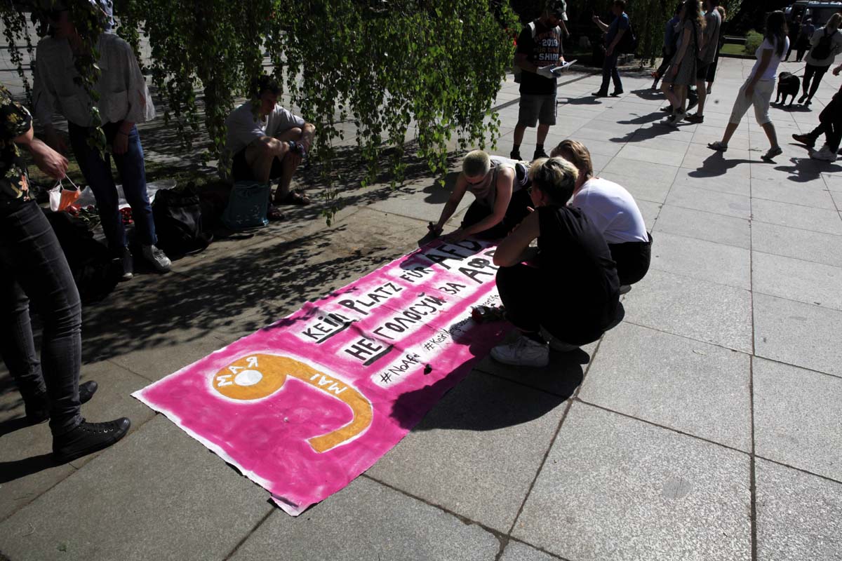 9. Mai 2020  75. Jahrestag der Befreiung vom Nationalsozialismus im Treptower Park: Array