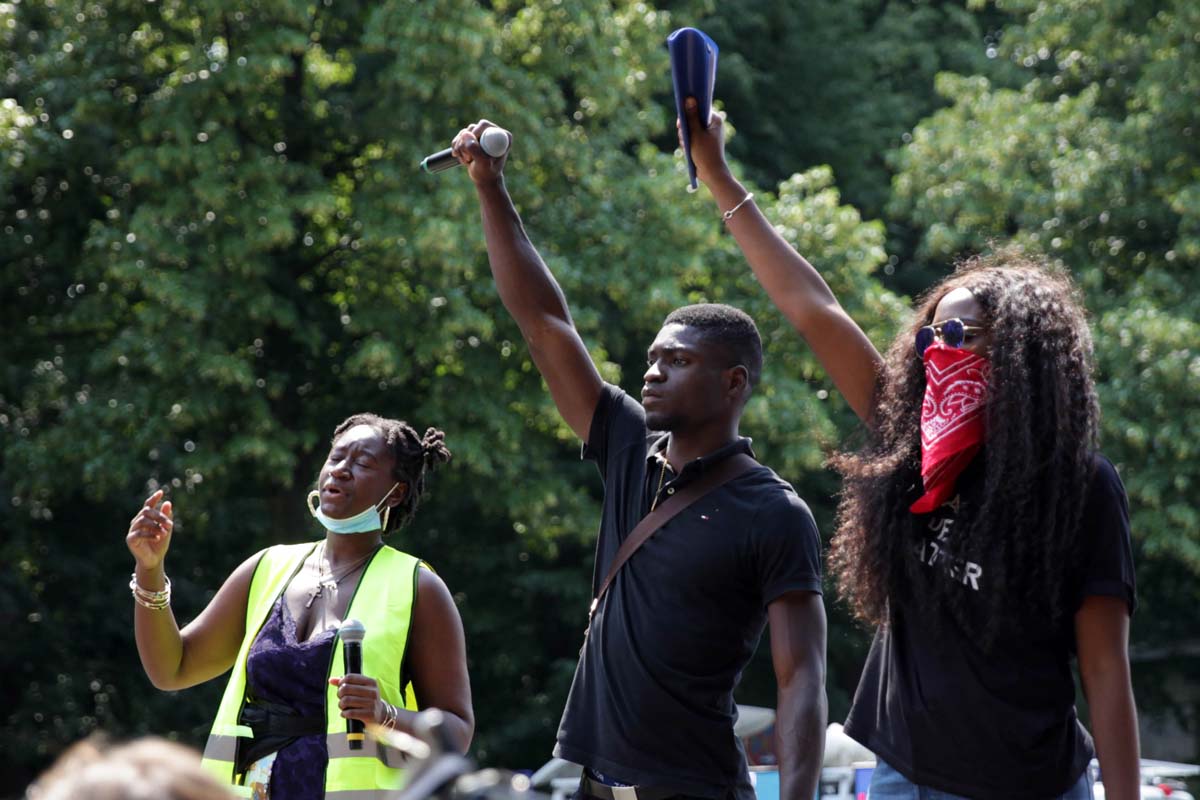 Black Lives Matter Protest in Berlin, Germany  27.05.2020: Array