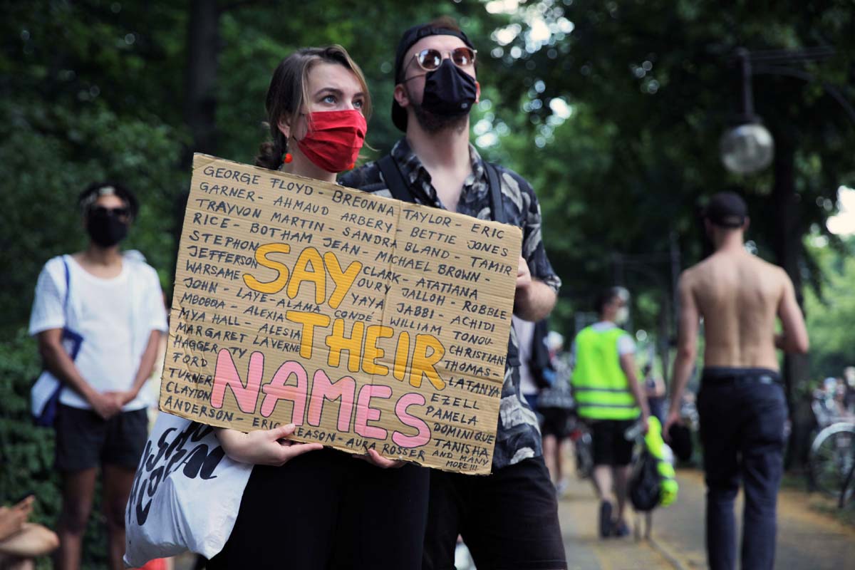 Black Lives Matter Protest in Berlin, Germany  27.05.2020: Array