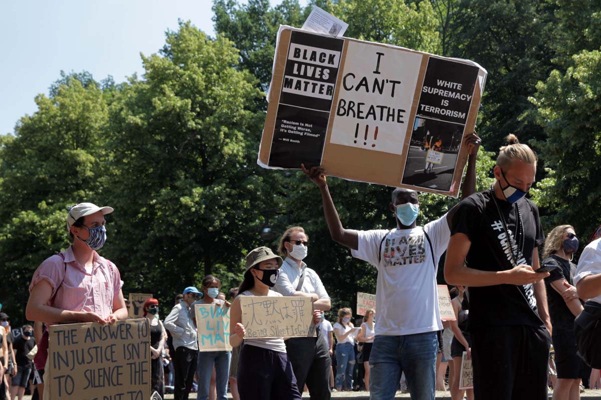 Black Lives Matter Protest in Berlin, Germany  27.05.2020: Array