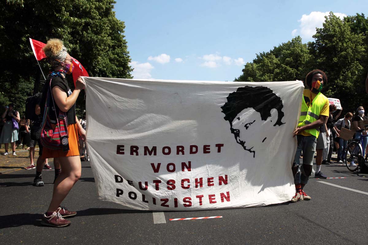 Black Lives Matter Protest in Berlin, Germany  27.05.2020: Array