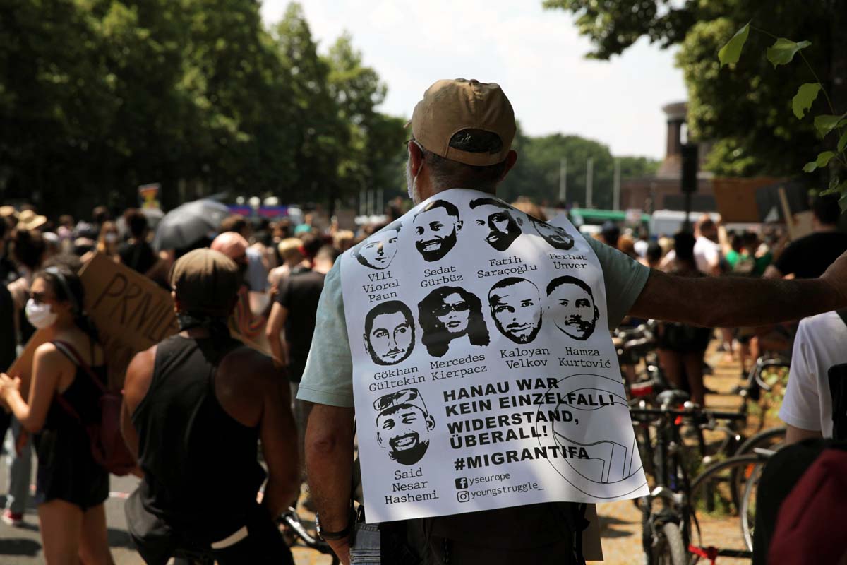 Black Lives Matter Protest in Berlin, Germany  27.05.2020: Array
