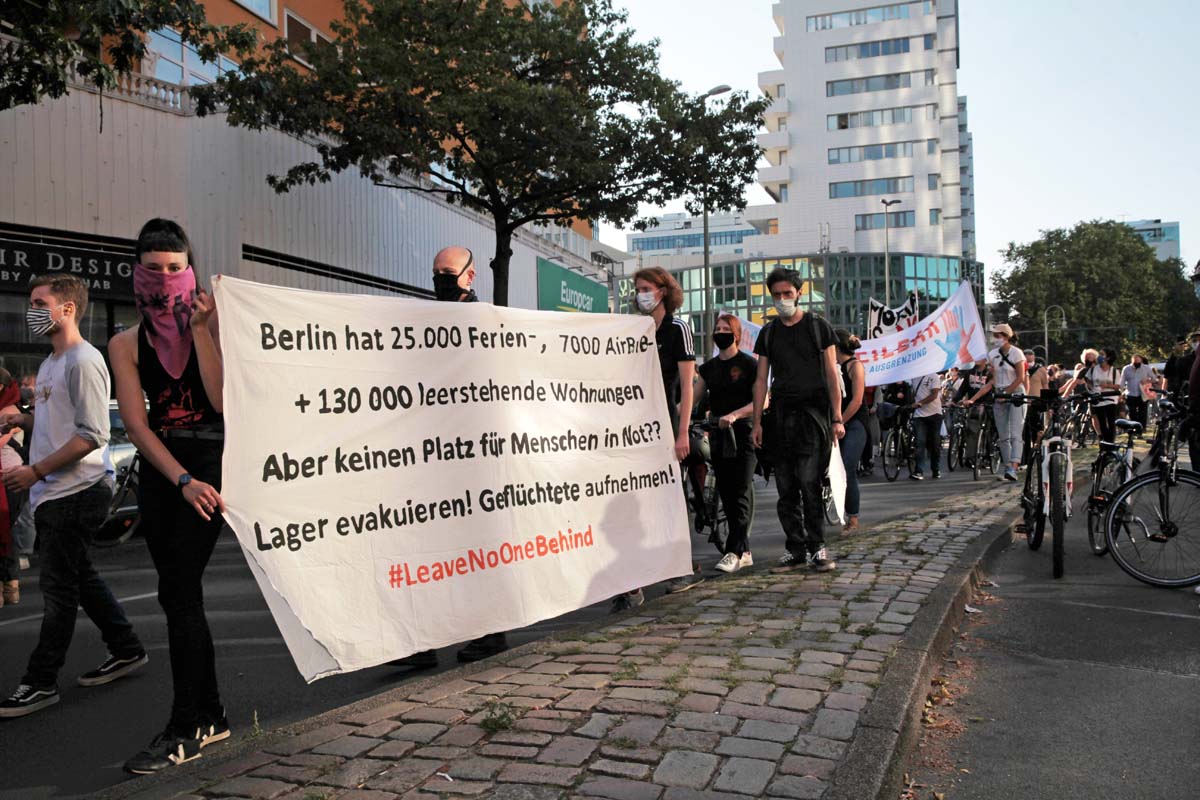 Es reicht! Wir haben Platz!, Demo in Berlin 20.09.2020: Array