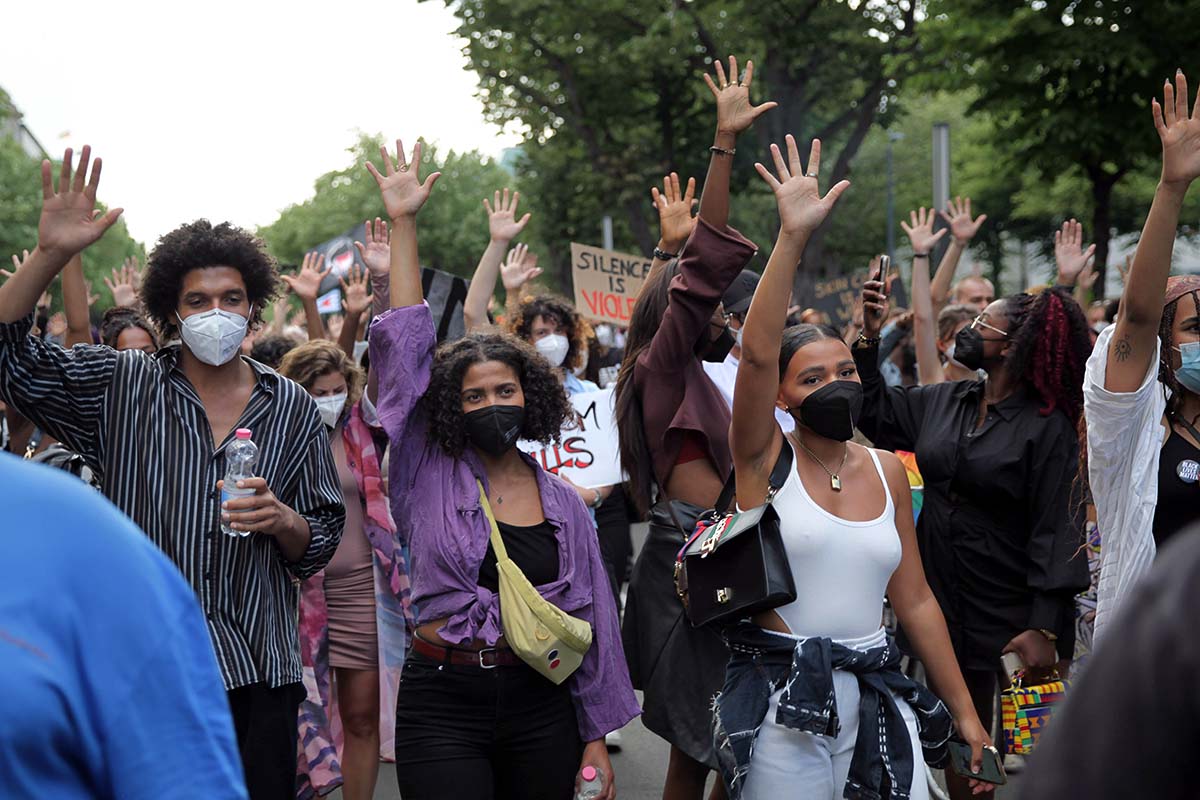 Black Lives Still Matter! – Schwarze Leben zählen noch immer! Berlin 02. Juli 2021: Array