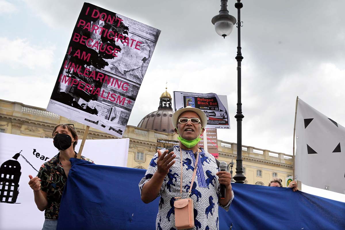Defund the Humboldt Forum, Berlin 20.Juli 2021: Array