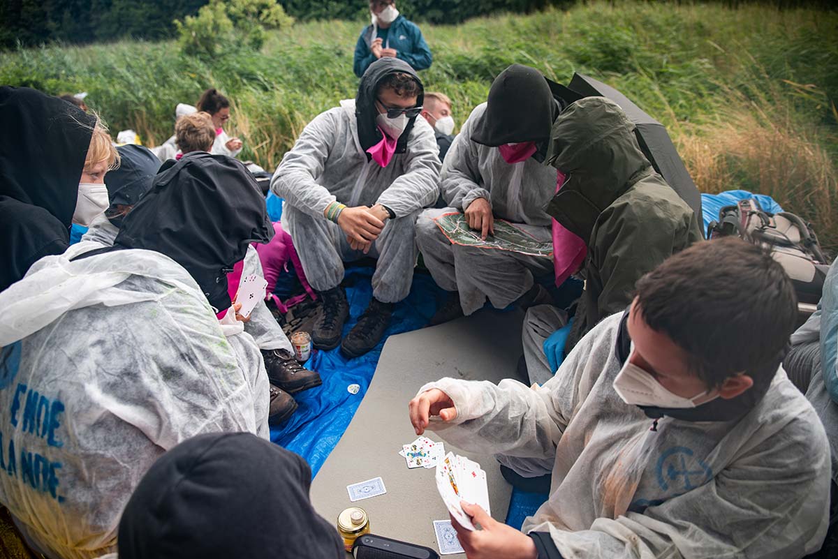 Ende Gelände 2021 in Brunsbüttel - Pinker Finger: Array