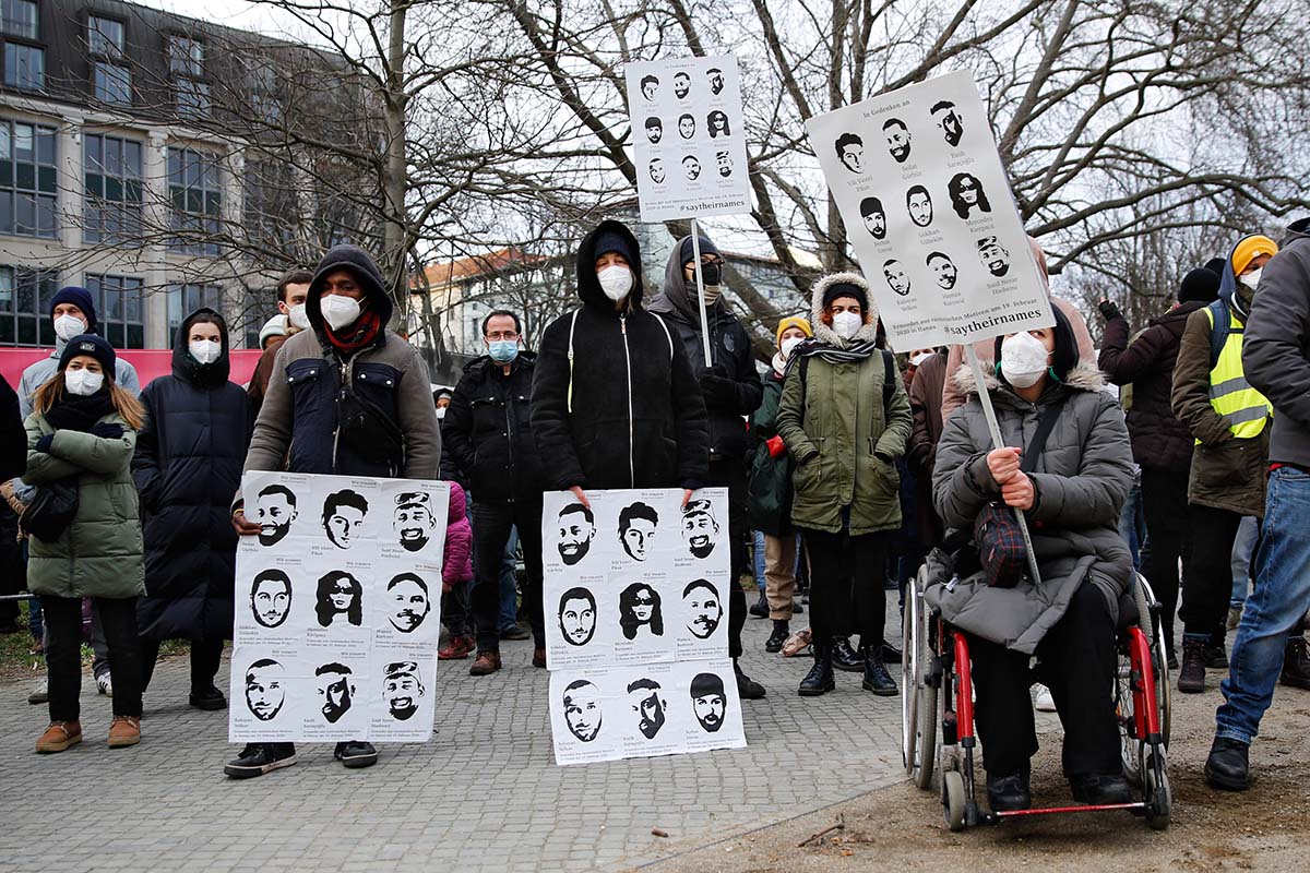 Hanau – Kein Vergessen! Berlin-Kreuzberg 19. Februar 2022: Array