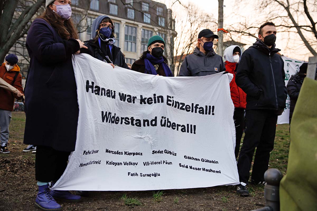 Hanau – Kein Vergessen! Berlin-Kreuzberg 19. Februar 2022: Array