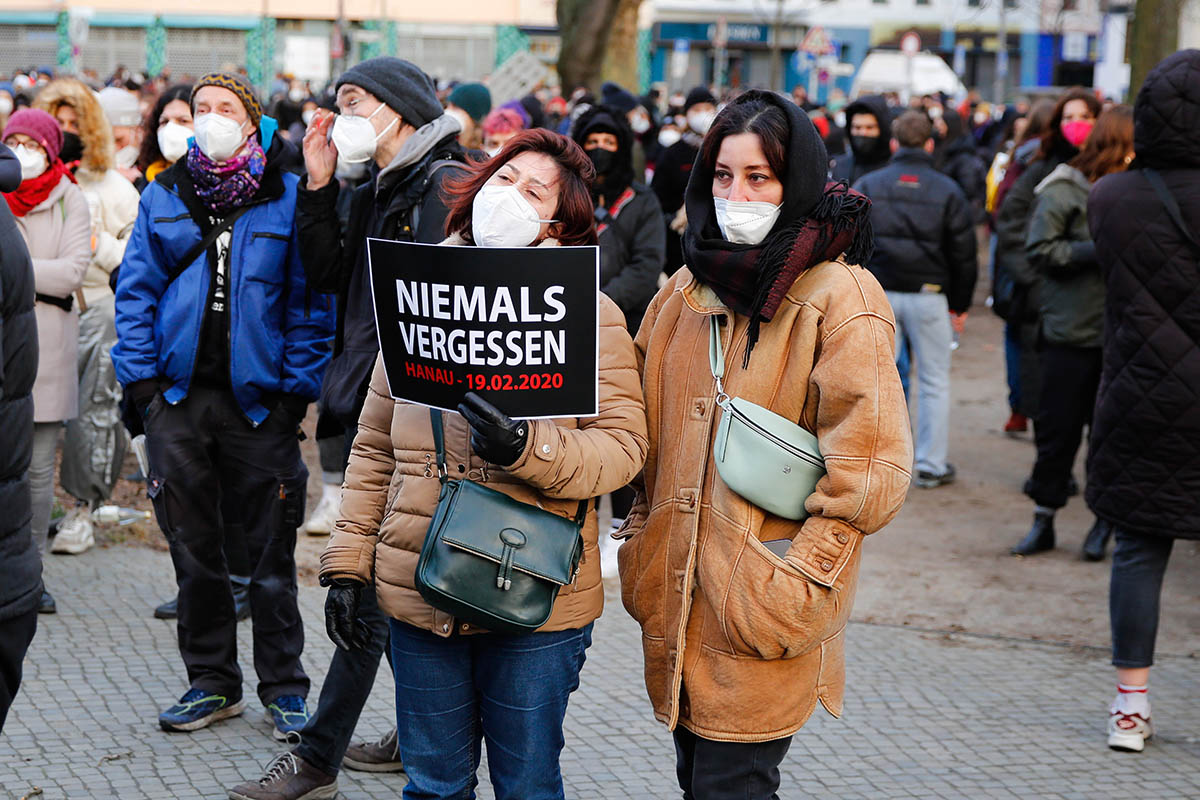 Hanau – Kein Vergessen! Berlin-Kreuzberg 19. Februar 2022: Array