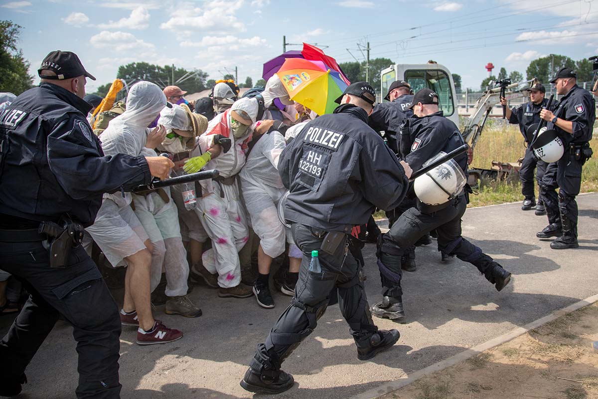 Aktionstag bei Ende Gelände in Hamburg: