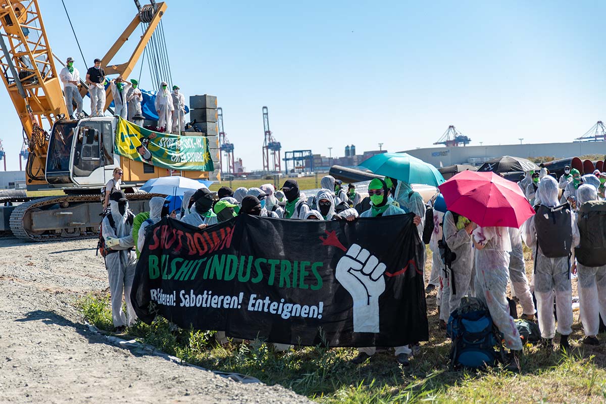 Ende Gelände Besetzung der Baustelle des LNG Terminal in Wilhelmshaven: Array