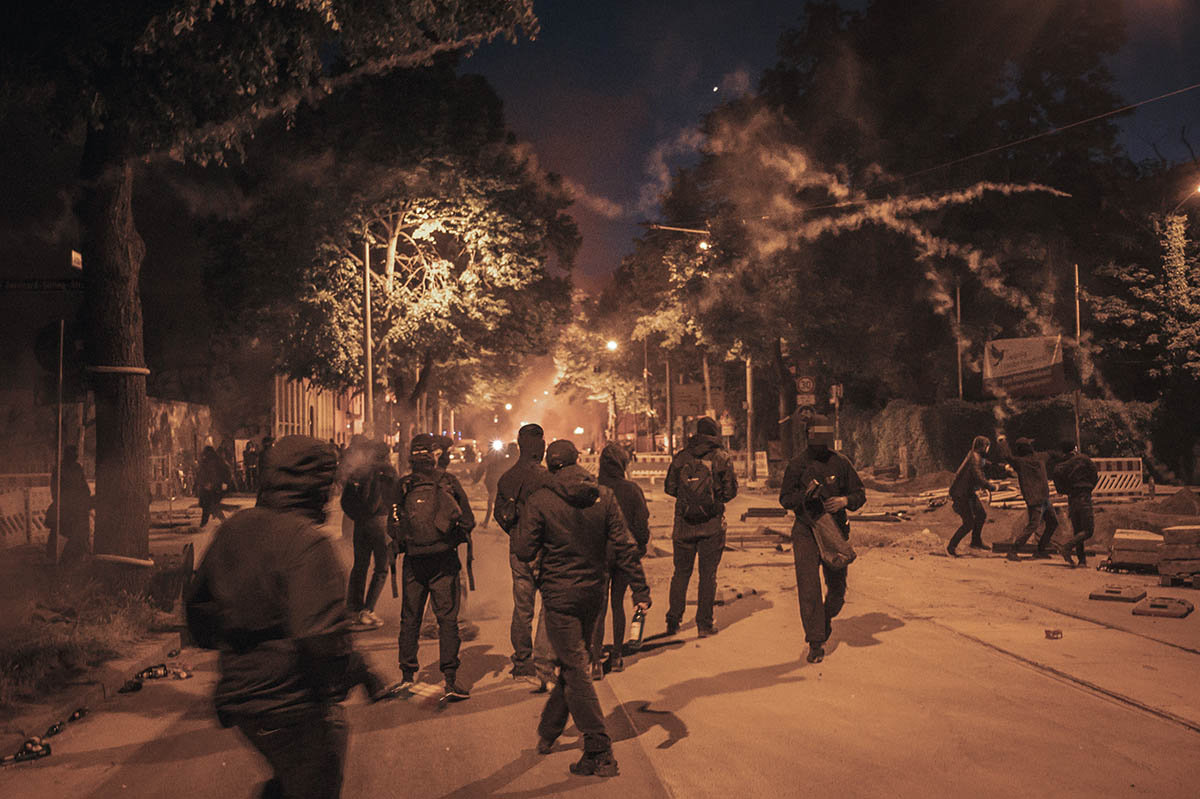 Proteste in Leipzig Connewitz für Lina E.: