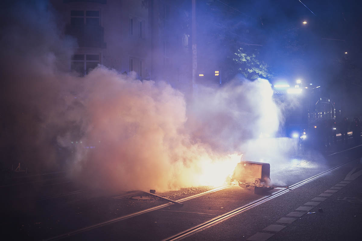 Proteste in Leipzig Connewitz für Lina E.: