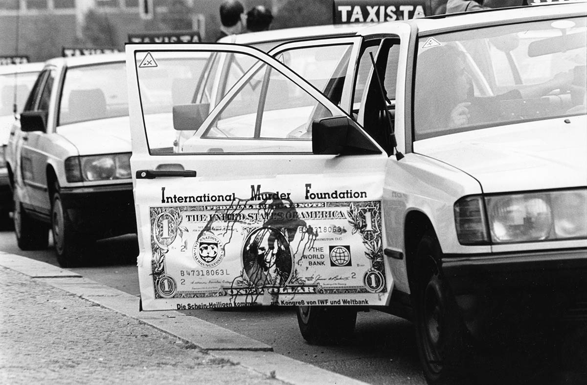 23.9.1988, Taxikorso gegen IWF und Weltbank: