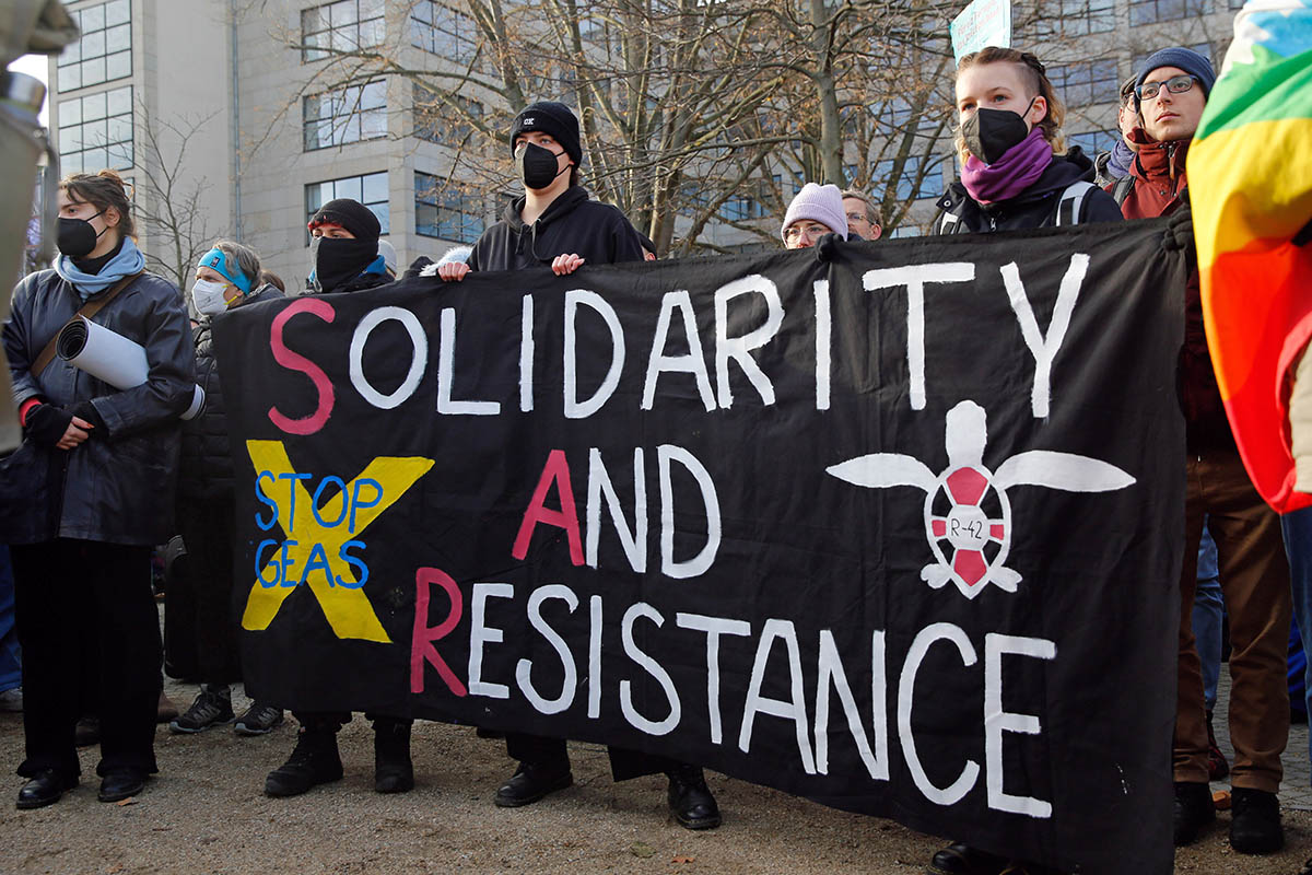 STOP GEAS Demo in Berlin, 26. November 2023: Array