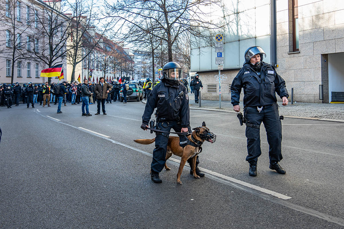 Zahlreiche Blockaden gegen Nazidemo durch Berlin-Mitte: Array