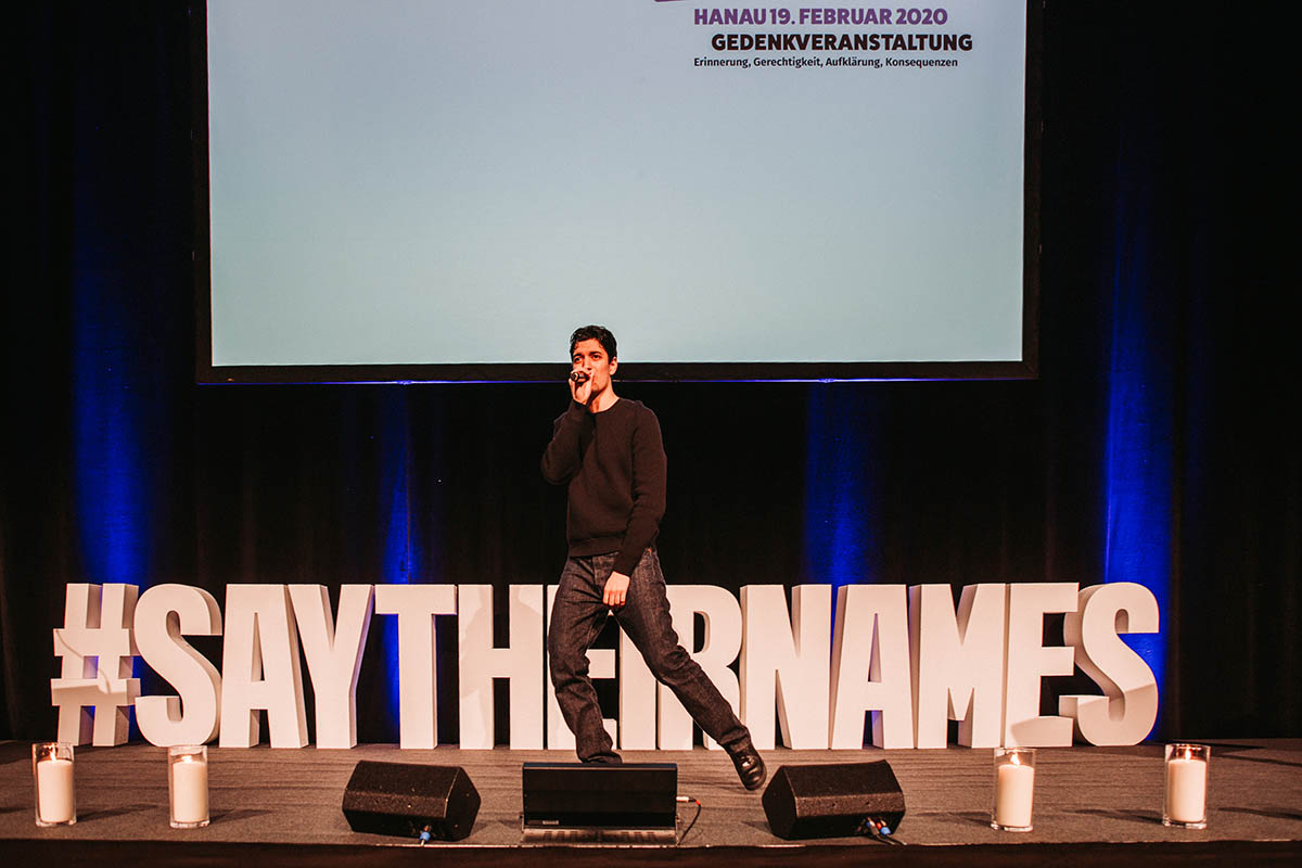 Gedenkveranstaltung am 15.02.2025 im Congress Park Hanau zum fünftes Jahrestag: Array