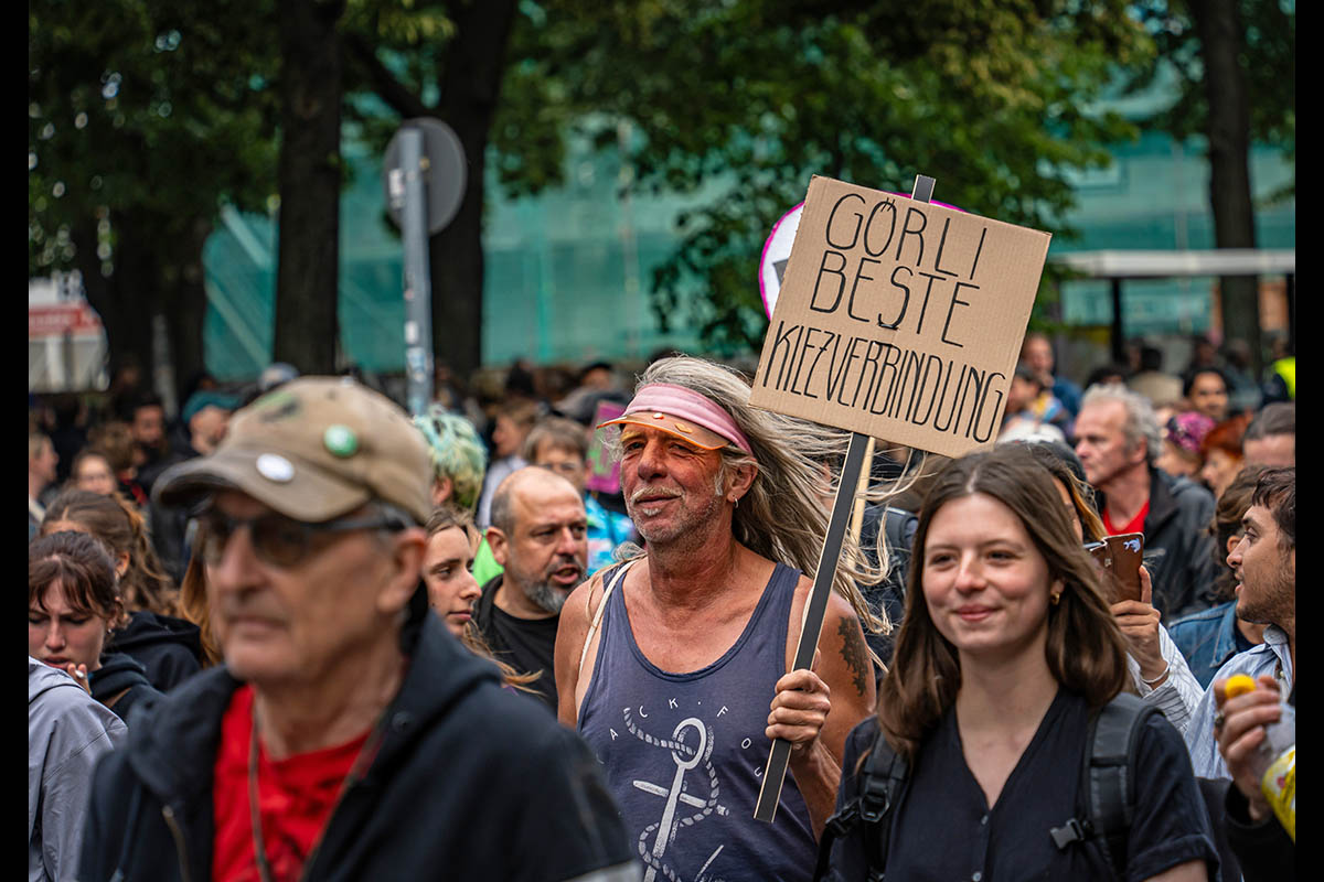 Protest gegen Zaunbau im Görli: Array