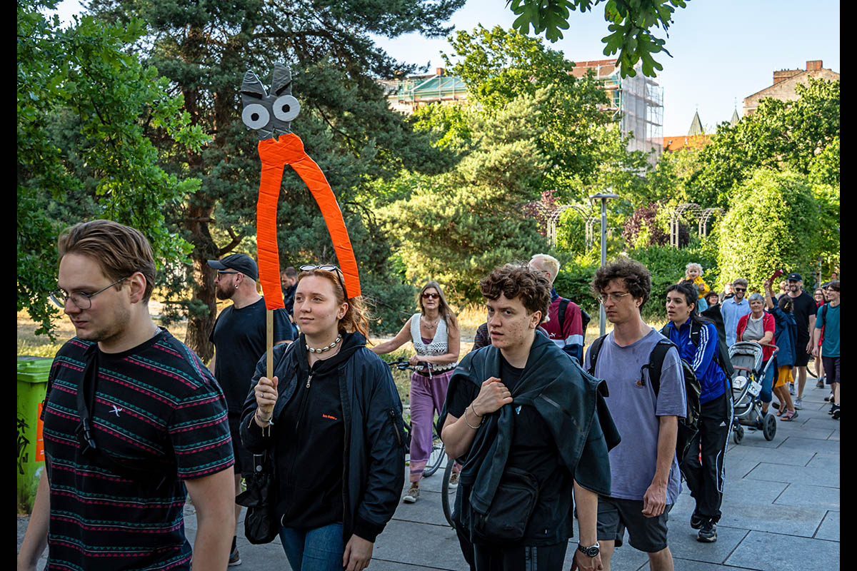 Protest gegen Zaunbau im Görli: Array