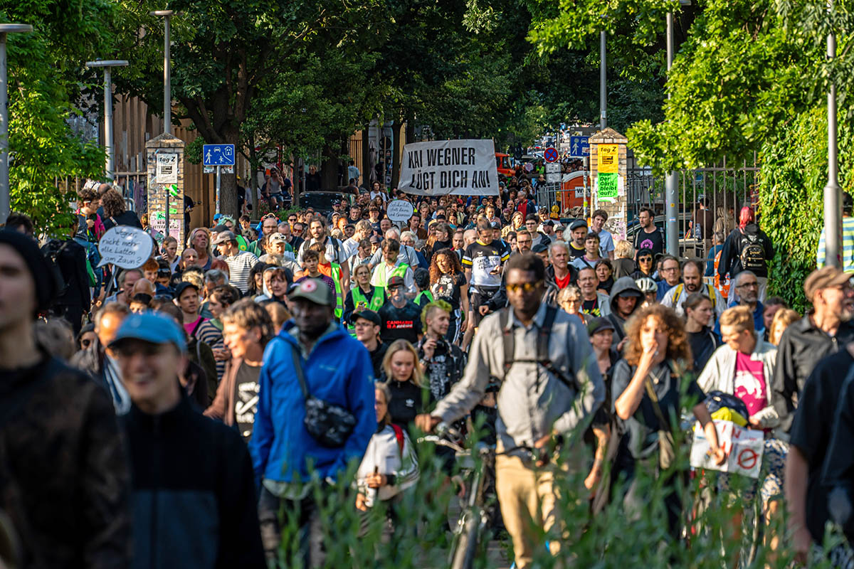 Protest gegen Zaunbau im Görli: Array