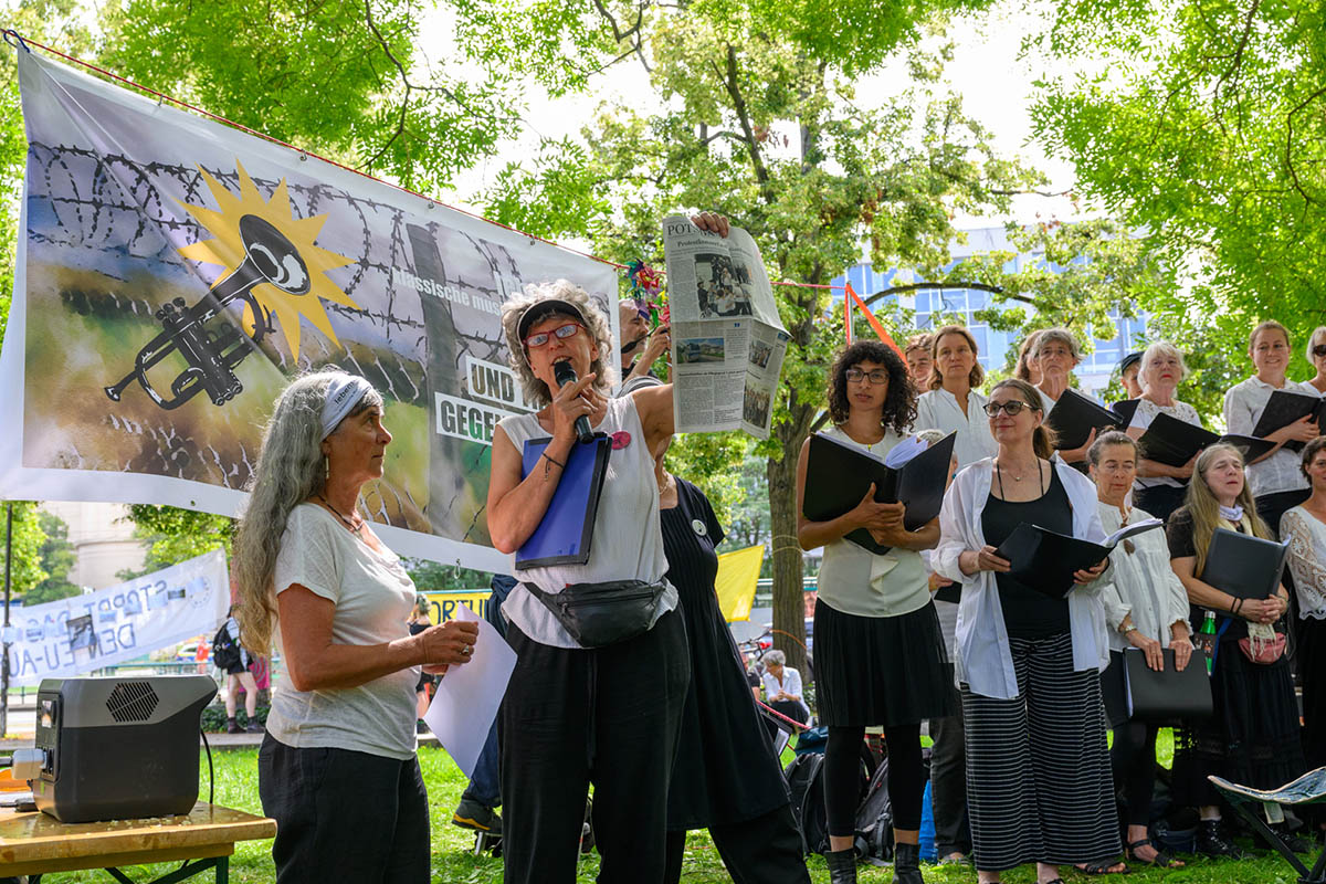 Konzert des Protestorchesters Lebenslaute zum 80ten Jahrestags des Atombombenabwurfs auf Nagsaki, Potsdam, 09.08.2025: Array