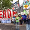Protest zur Eröffnung der A100:    Array