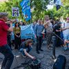 Protest zur Eröffnung der A100:    Array