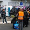 Demonstration gegen die digitale Aufrüstung der Polizei:    Array