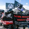 Demonstration gegen die digitale Aufrüstung der Polizei:    Array