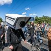 Demonstration gegen die digitale Aufrüstung der Polizei:    Array