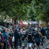 Demonstration gegen die digitale Aufrüstung der Polizei:    Array