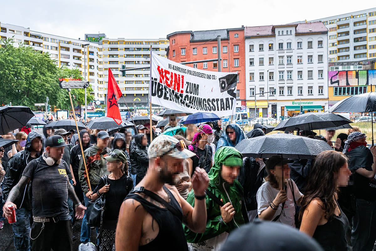 Demonstration gegen KI-Überwachung: 