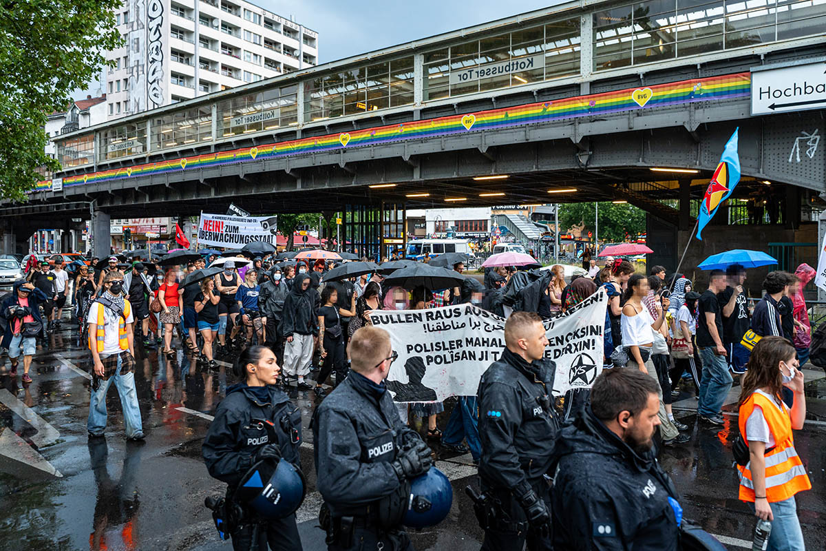 Demonstration gegen KI-Überwachung: 
