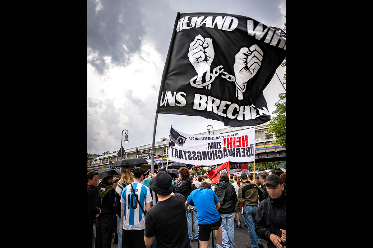 Demonstration gegen KI-Überwachung: 