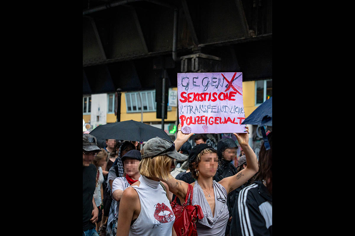 Demonstration gegen KI-Überwachung: 