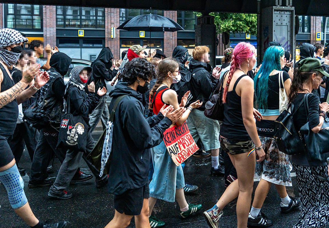 Demonstration gegen KI-Überwachung: 