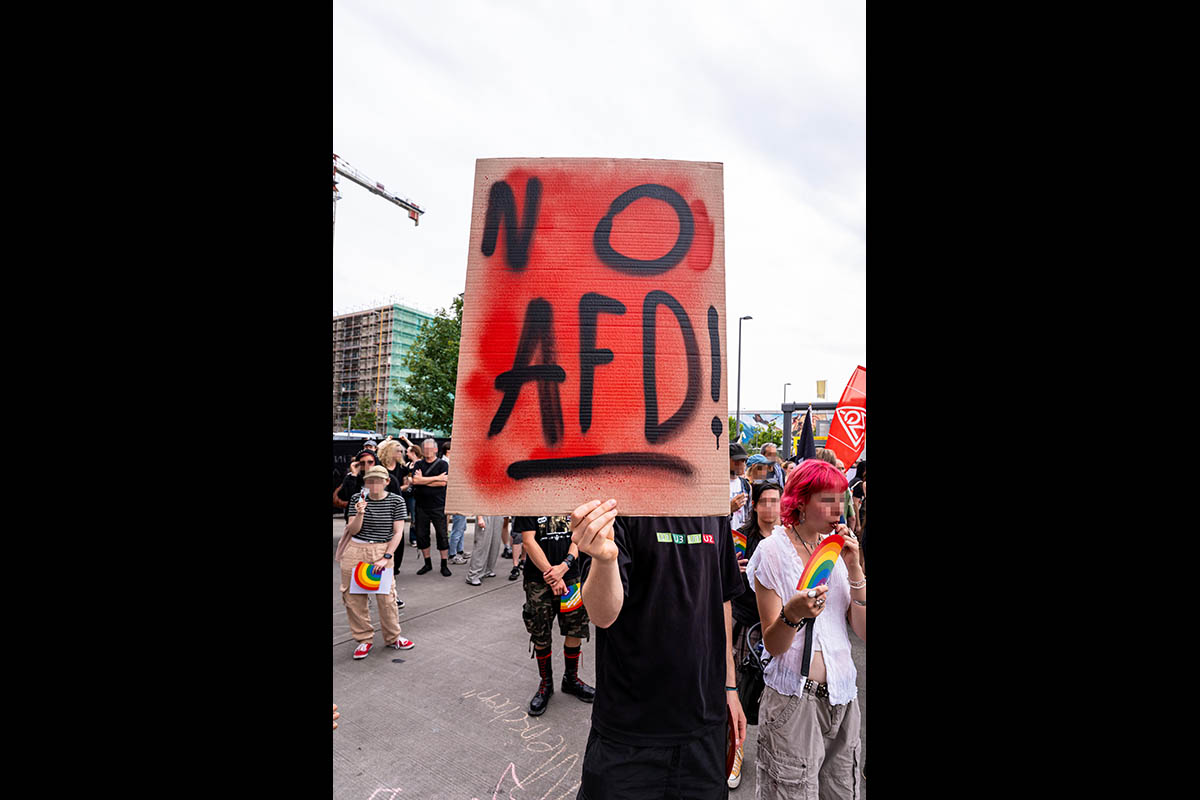 Protest gegen AfD-Wahlkampfstart in Marzahn: 